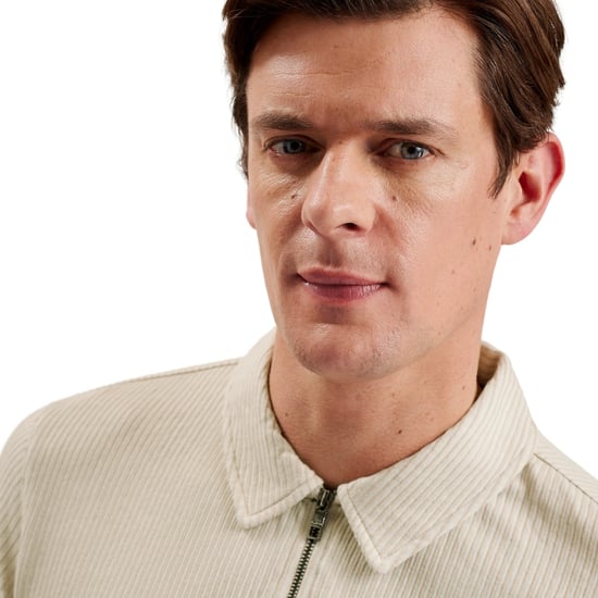 Polo Beige Con Media Cremallera Texturizada Ted Baker Elgrave Regular - Image 4