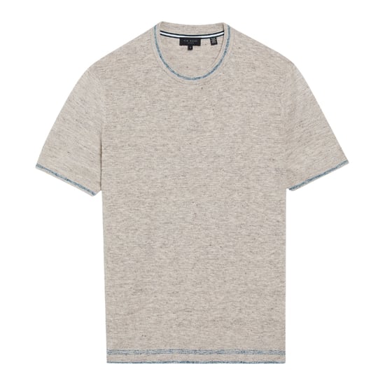 Camiseta Ted Baker Eriks Regular Texturizada Con Parte Frontal Natural - Image 1