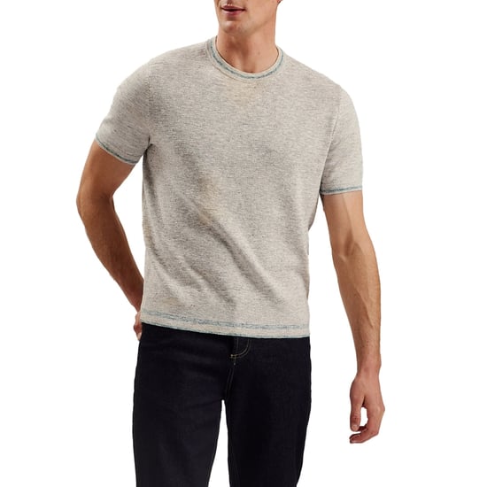 Camiseta Ted Baker Eriks Regular Texturizada Con Parte Frontal Natural - Image 4
