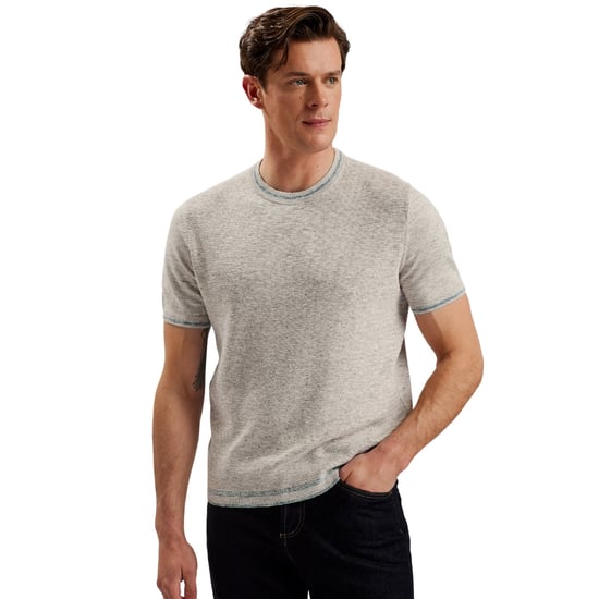 Camiseta Ted Baker Eriks Regular Texturizada Con Parte Frontal Natural - Image 5