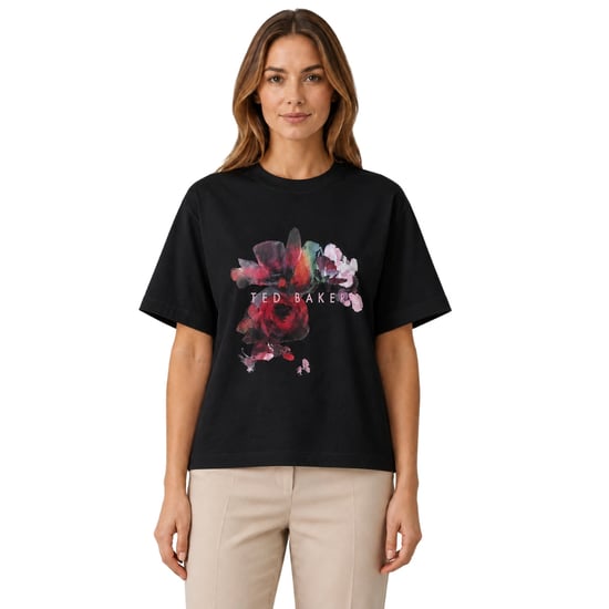 Camiseta Negra Ted Baker Phina Floral Bloom - Image 3