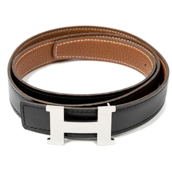 Hermès Constance H Belt 85 en negro Cuero de ternero - Image 1