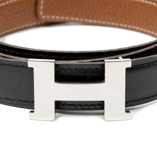 Hermès Constance H Belt 85 en negro Cuero de ternero - Image 3