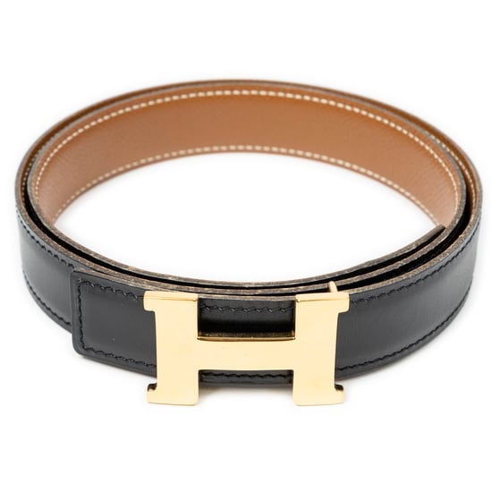Hermès Constance H Belt 70 en negro Cuero de ternero - Image 1