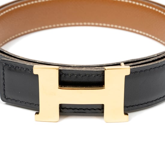 Hermès Constance H Belt 70 en negro Cuero de ternero - Image 3