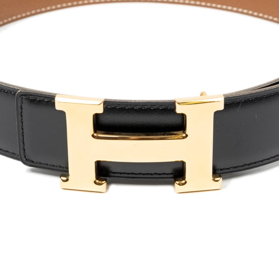 Hermès Constance H Belt 65 en negro Cuero de ternero - Image 3
