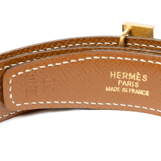 Hermès Constance H Belt 70 en negro Cuero de ternero - Image 4