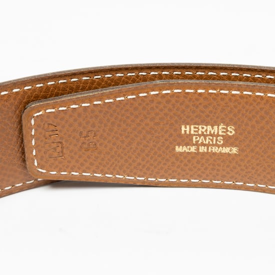 Hermès Constance H Belt 65 en negro Cuero de ternero - Image 4