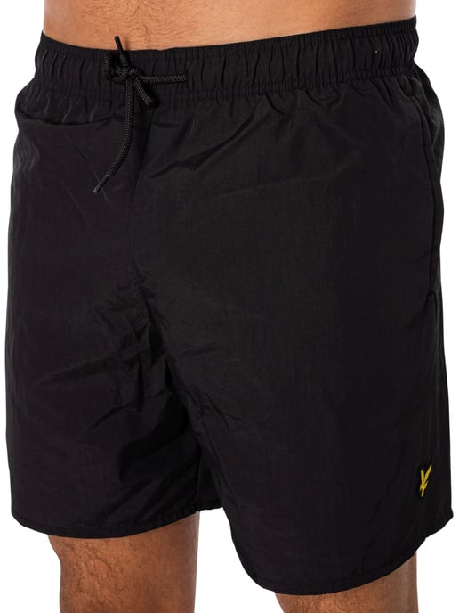 Lyle & Scott Pantalones Cortos De Baño Lisos, Negro - Image 5