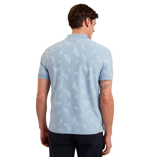 Polo Azul Con Cremallera Y Estampado Jacquard De Plumas Neyack De Ted Baker - Image 4