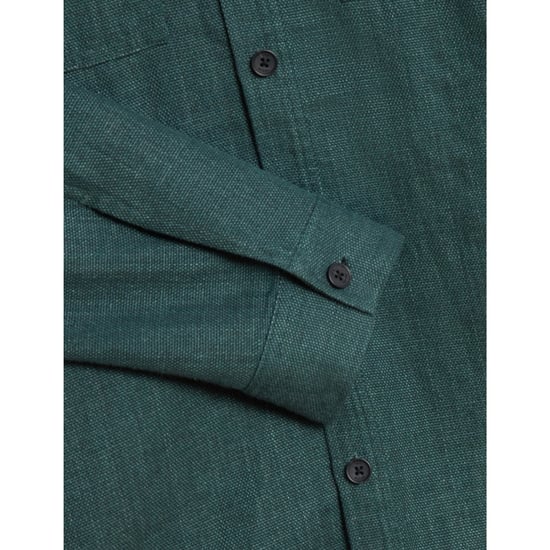 Sobrecamisa De Lino Verde Oscuro Ted Baker Shaww Delave - Image 6