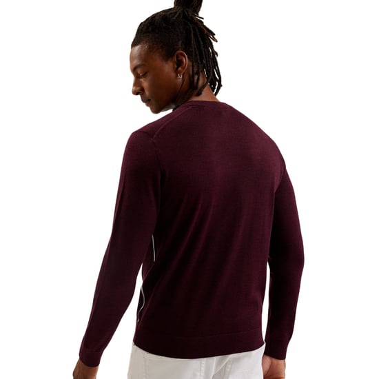 Jersey De Cuello Redondo Color Granate De La Marca Ted Baker Liblo Merino - Image 2
