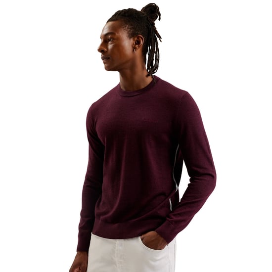 Jersey De Cuello Redondo Color Granate De La Marca Ted Baker Liblo Merino - Image 3