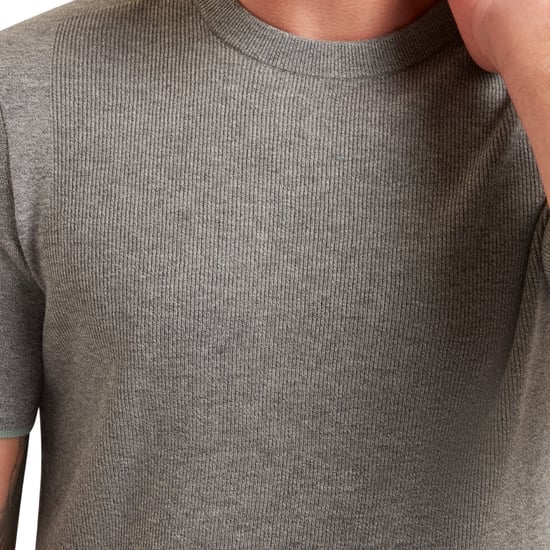 Camiseta Gris Acanalada Mixta Ted Baker Voisin - Image 4