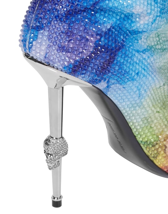 Botas Por Encima De La Rodilla Con Tacón Alto Tie Dye - Image 3