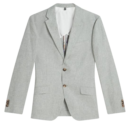 Chaqueta Tipo Blazer Verde De Lino Elástico Kenleyj De Ted Baker - Image 1