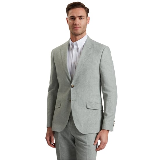 Chaqueta Tipo Blazer Verde De Lino Elástico Kenleyj De Ted Baker - Image 4