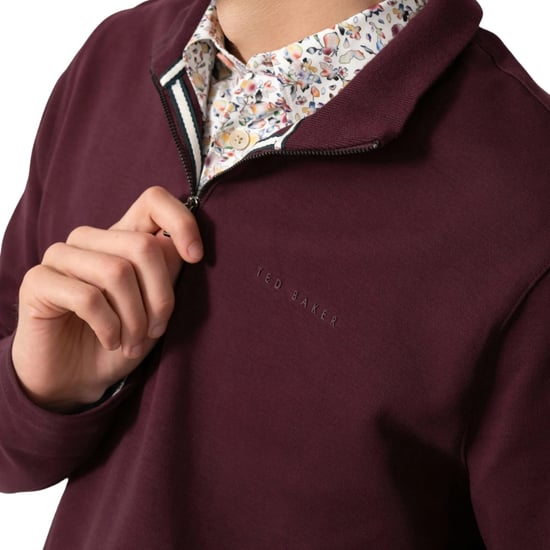 Suéter Granate Con Cremallera De Un Cuarto De La Marca Ted Baker Actosj - Image 4