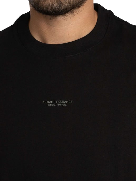 Armani Exchange Camiseta De La Marca Comfort, Negro - Image 4