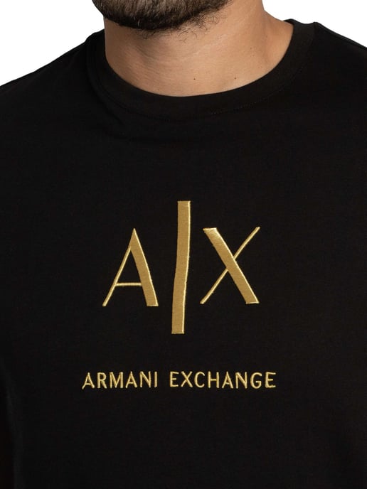 Armani Exchange Camiseta Gráfica Delgada, Negro - Image 4