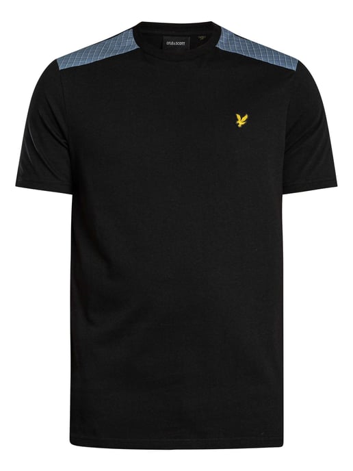 Lyle & Scott Camiseta Con Paneles De Cuadros, Negro - Image 5