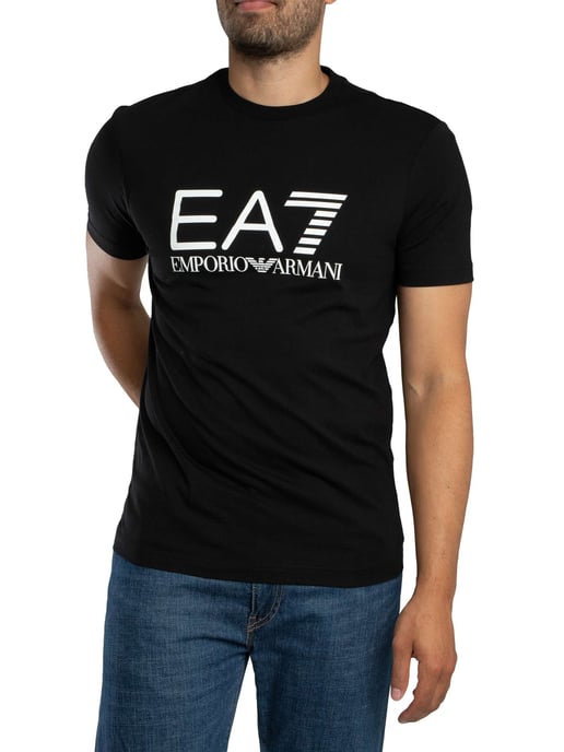 EA7 Camiseta Gráfica Con Logo Ajustado, Negro - Image 2