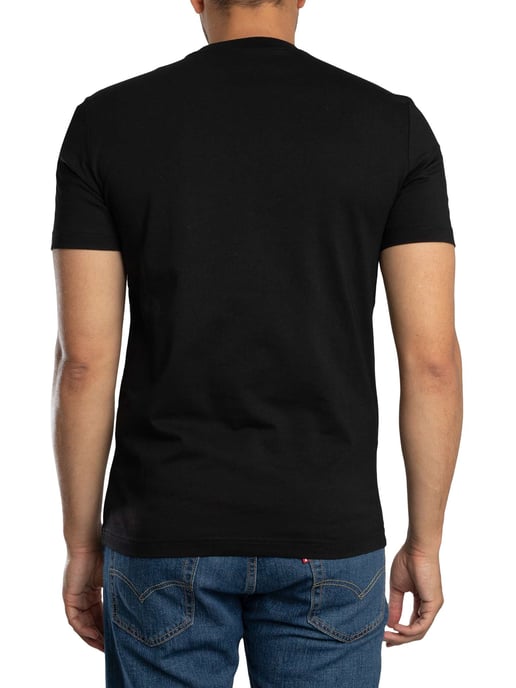 EA7 Camiseta Gráfica Con Logo Ajustado, Negro - Image 3
