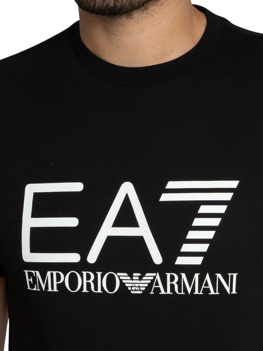 EA7 Camiseta Gráfica Con Logo Ajustado, Negro - Image 4