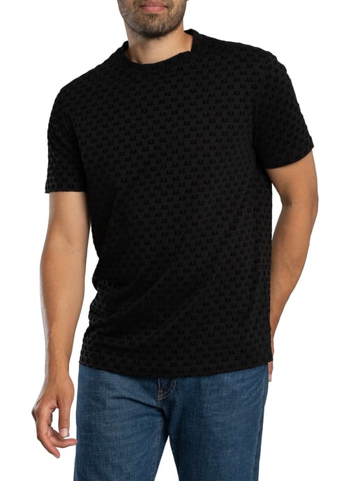Armani Exchange Camiseta Con Estampado De Marca, Negro - Image 1
