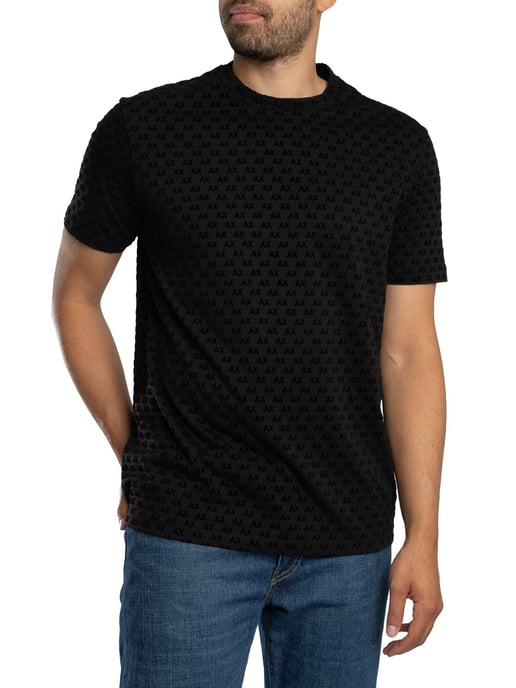 Armani Exchange Camiseta Con Estampado De Marca, Negro - Image 2