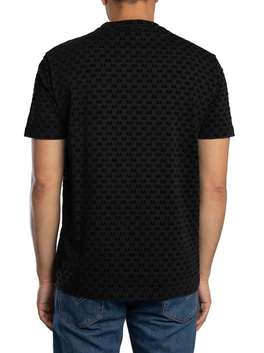 Armani Exchange Camiseta Con Estampado De Marca, Negro - Image 3