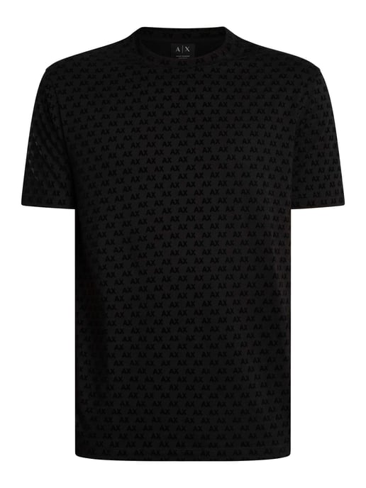 Armani Exchange Camiseta Con Estampado De Marca, Negro - Image 5