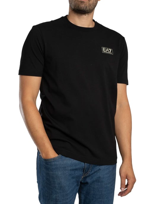 EA7 Camiseta Regular Con Logo En El Pecho, Negro - Image 2
