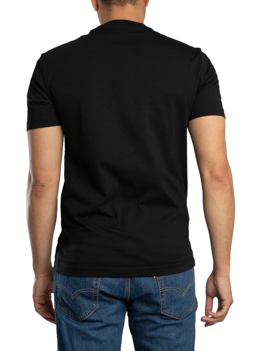 EA7 Camiseta Gráfica Con Logo Ajustado, Negro - Image 3