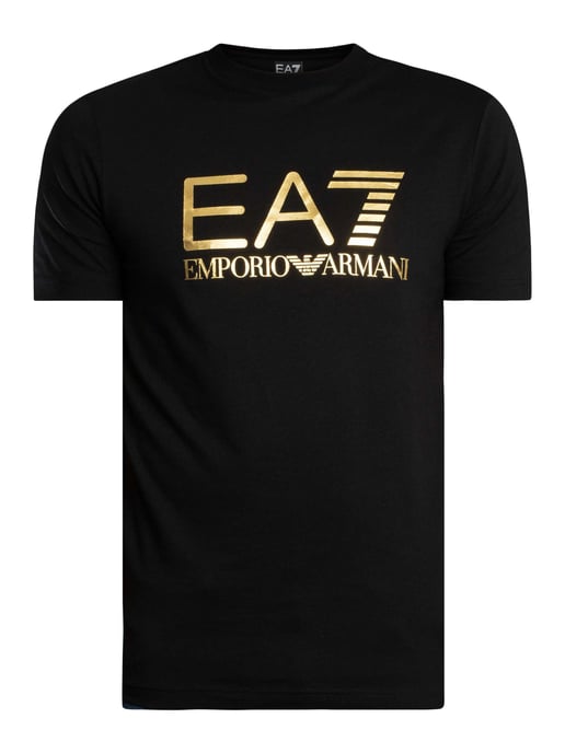 EA7 Camiseta Gráfica Con Logo Ajustado, Negro - Image 5