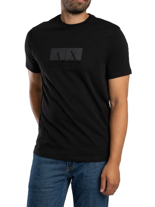 Armani Exchange Camiseta Gráfica Delgada, Negro - Image 2