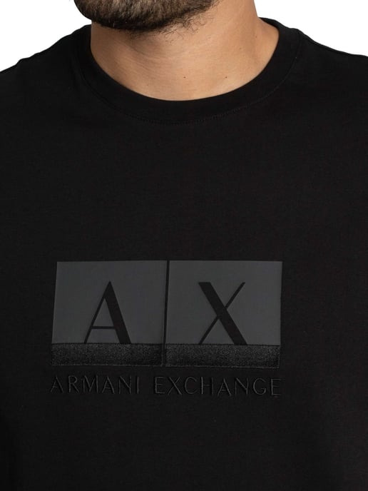 Armani Exchange Camiseta Gráfica Delgada, Negro - Image 4