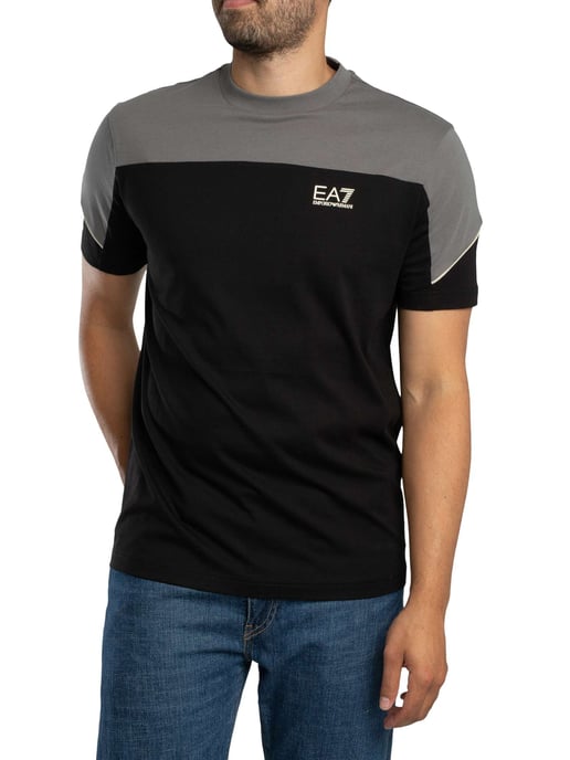 EA7 Camiseta Regular Con Logo En El Pecho, Negro - Image 2