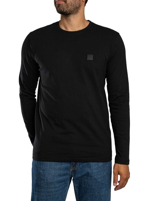 BOSS Camiseta De Manga Larga Con Estampado De Tachuelas, Negro - Image 2