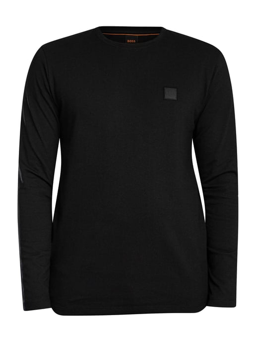 BOSS Camiseta De Manga Larga Con Estampado De Tachuelas, Negro - Image 5