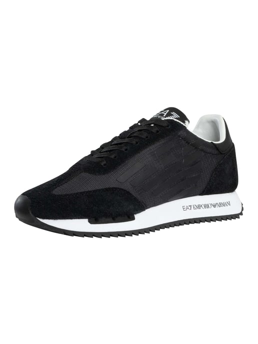EA7 Zapatillas Deportivas De Malla Con Logo Grande, Negro - Image 1