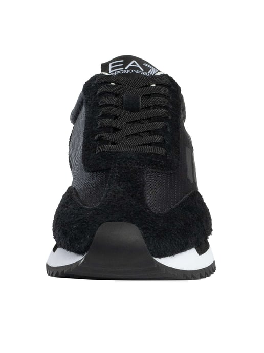 EA7 Zapatillas Deportivas De Malla Con Logo Grande, Negro - Image 4