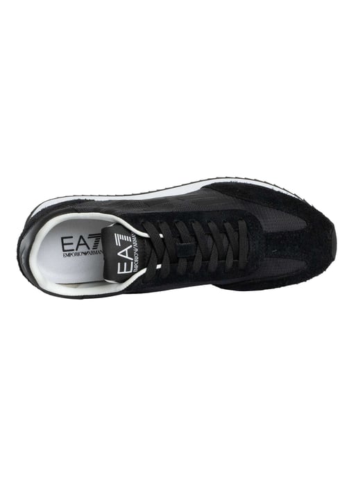 EA7 Zapatillas Deportivas De Malla Con Logo Grande, Negro - Image 6