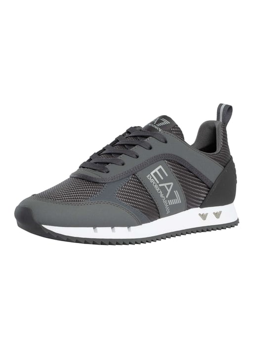 EA7 Zapatillas Con Logo De Malla, Gris - Image 1
