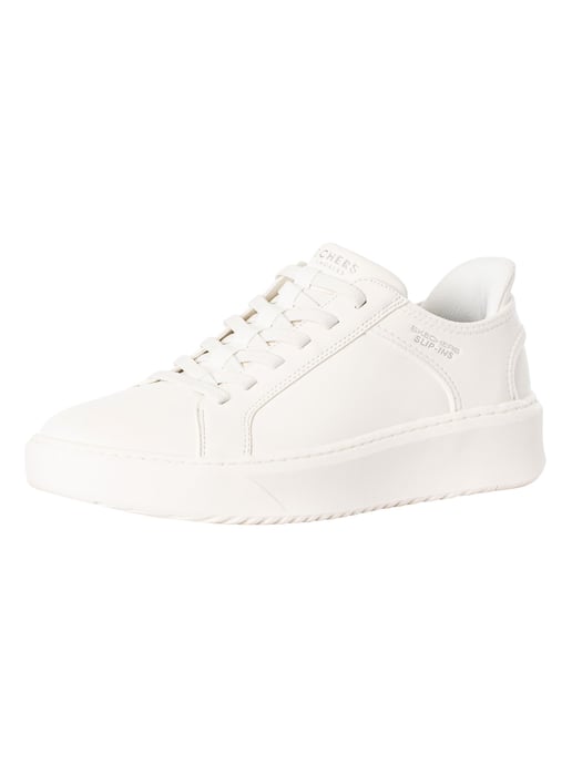 Skechers Zapatillas Sin Cordones Court Break Con Doble Ventilación, Blanco - Image 1