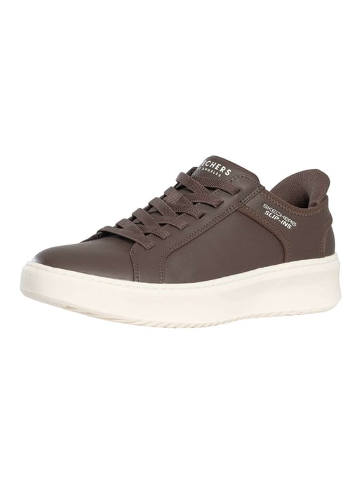 Skechers Zapatillas Sin Cordones Court Break Con Doble Ventilación, Marrón - Image 1