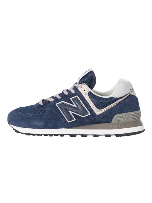 New Balance 574 Entrenadores De Gamuza, Azul - Image 2