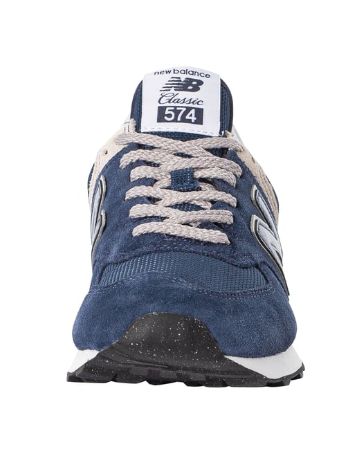 New Balance 574 Entrenadores De Gamuza, Azul - Image 4