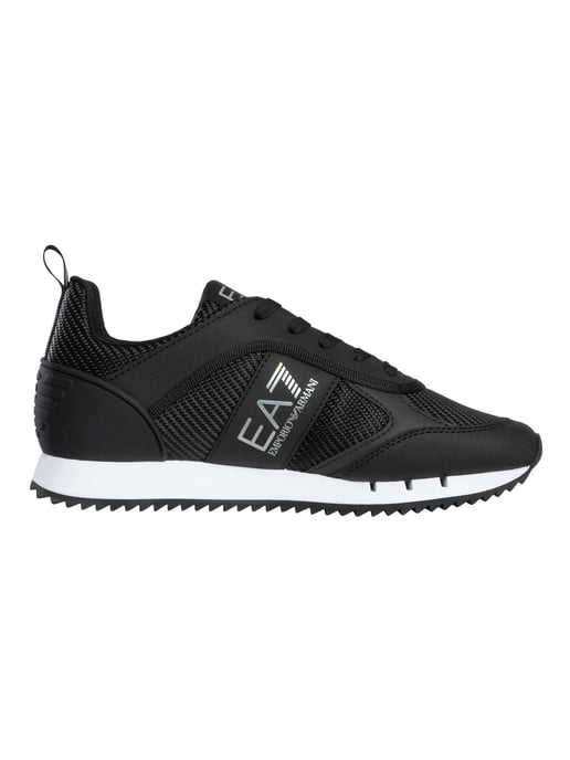 EA7 Zapatillas Con Logo De Malla, Negro - Image 3