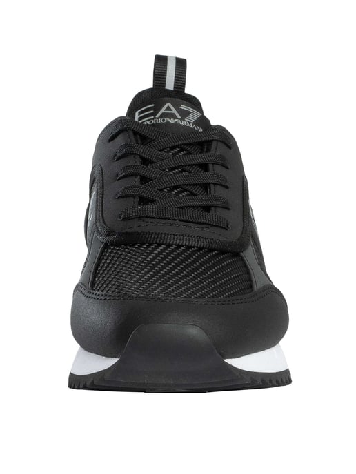 EA7 Zapatillas Con Logo De Malla, Negro - Image 4